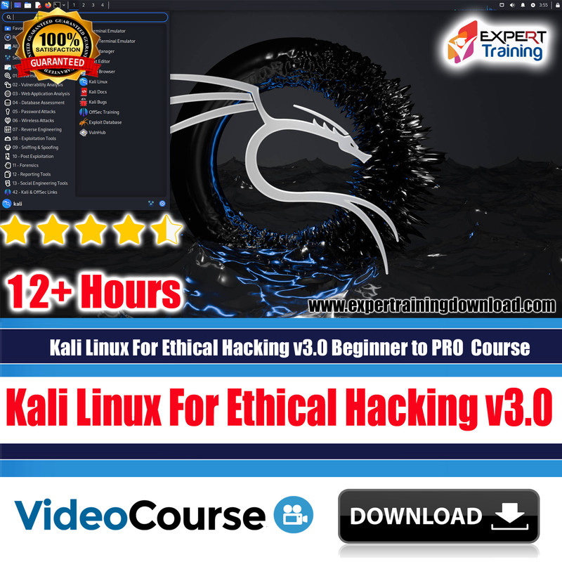 Kali Linux For Ethical Hacking v3.0 Beginner to PRO - Expert Training