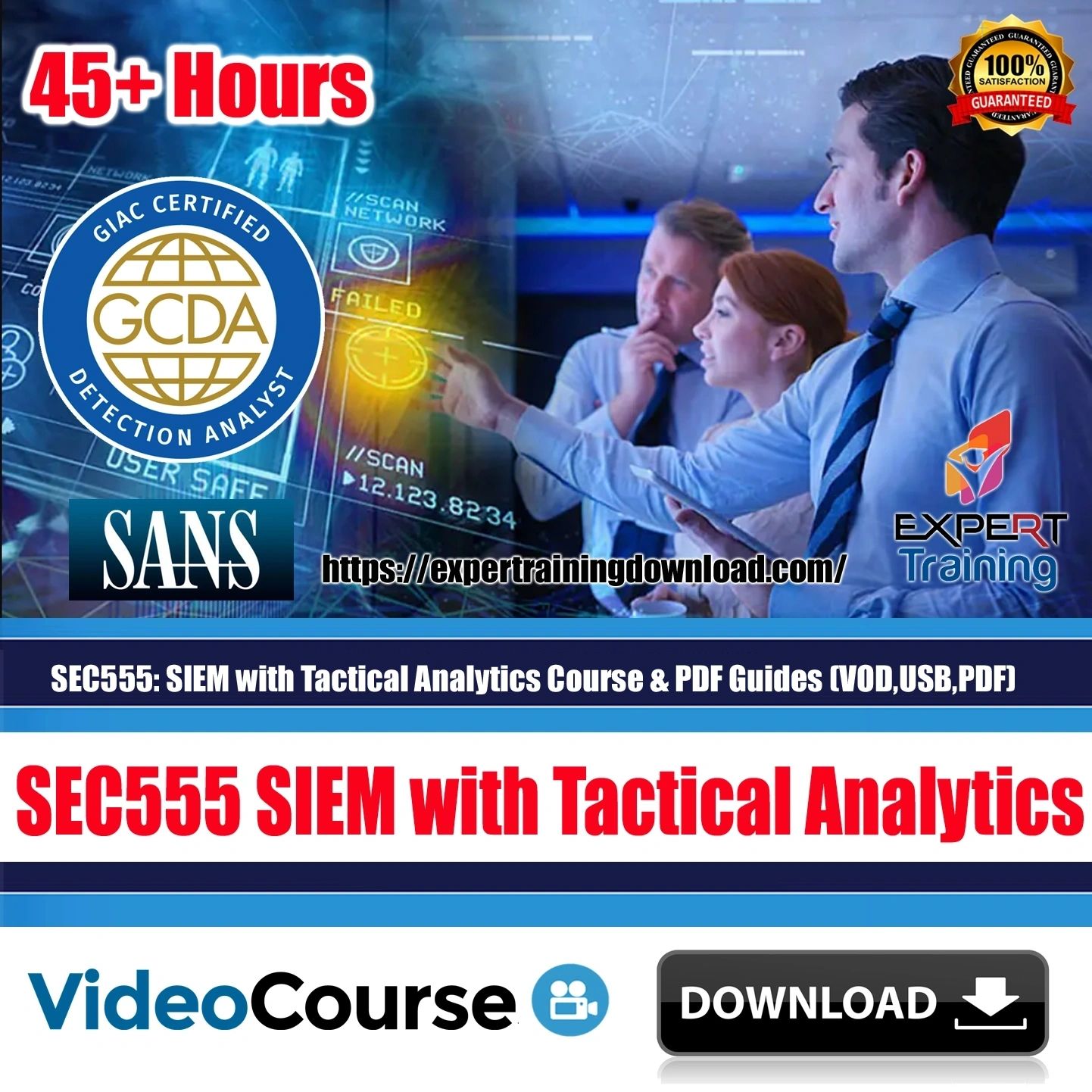 SEC555 SIEM with Tactical Analytics Course & PDF Guides (VOD/PDF/USB)