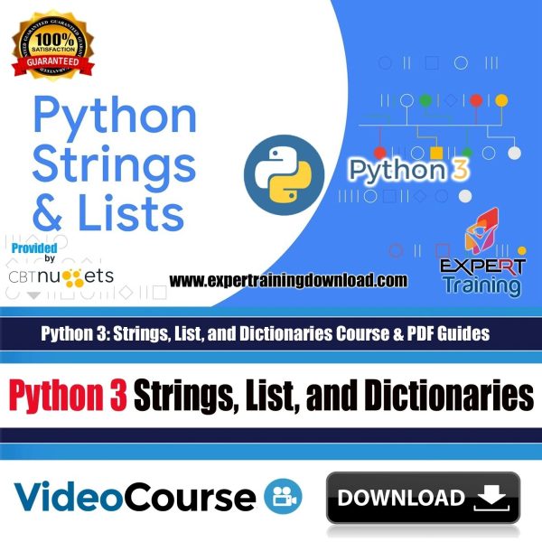 Python 3 Strings, List, and Dictionaries Course & PDF Guides
