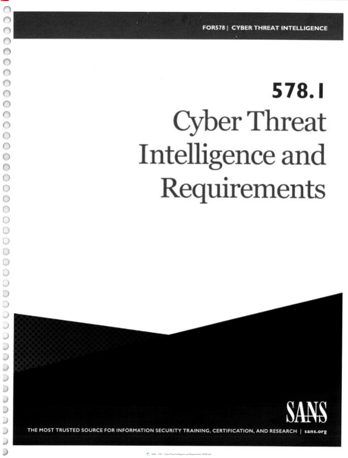Cyber Threat Intelligence and Requirements