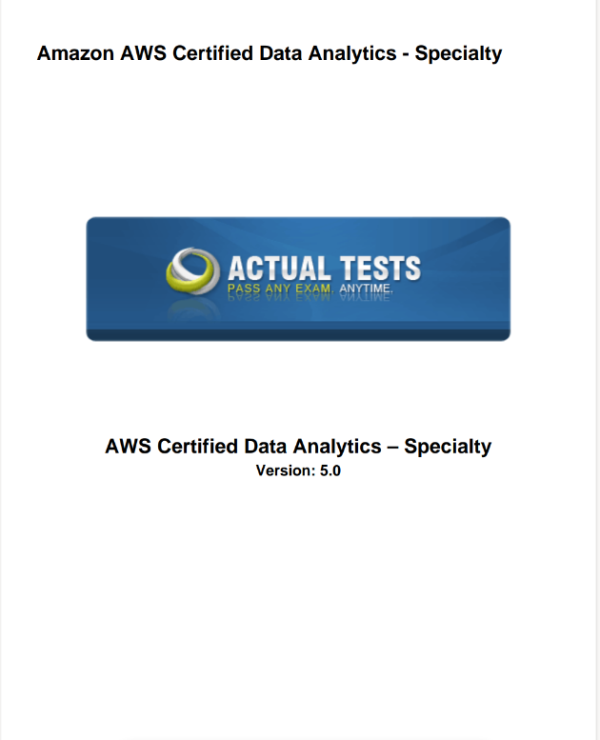 AWSCertifiedDataAnalytics-Specialty