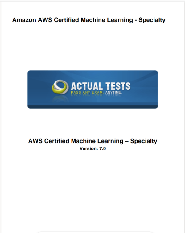 AWSCertifiedMachineLearning-Specialty