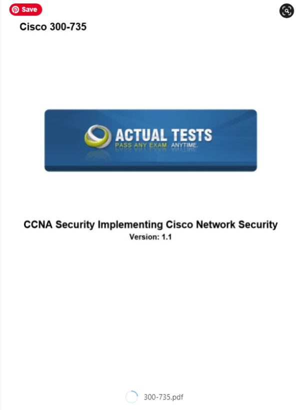 300-735 CCNA Security Implementing Cisco Network Security Version: 1.