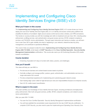 Cisco SISE Configuration Guide