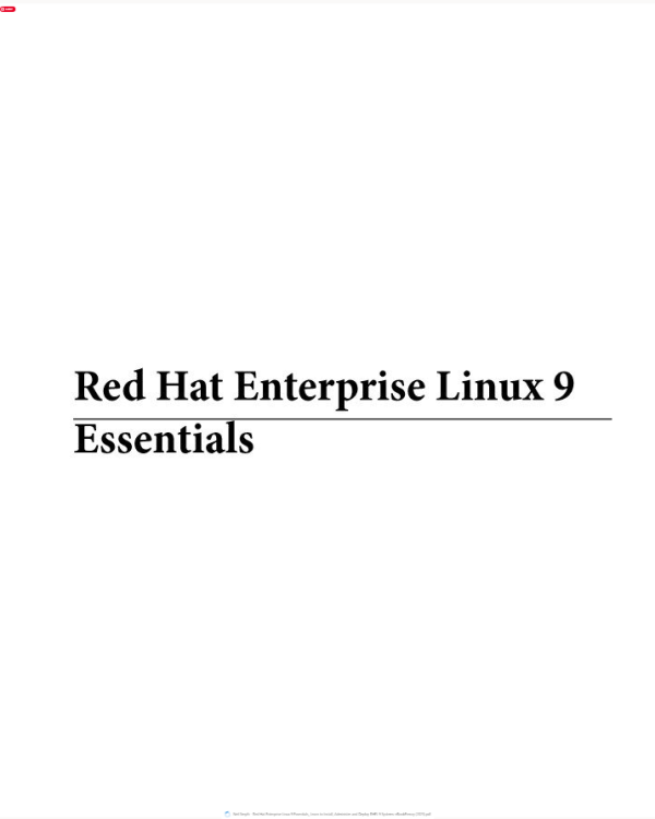 Red Hat Enterprise Linux 9 Essential