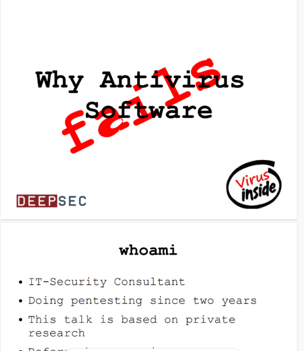 Why Antivirus Fails - Daniel Sauder