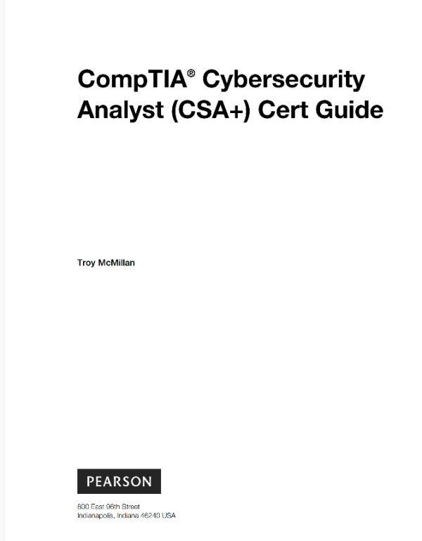 CompTIA CSA+ Cert Guide