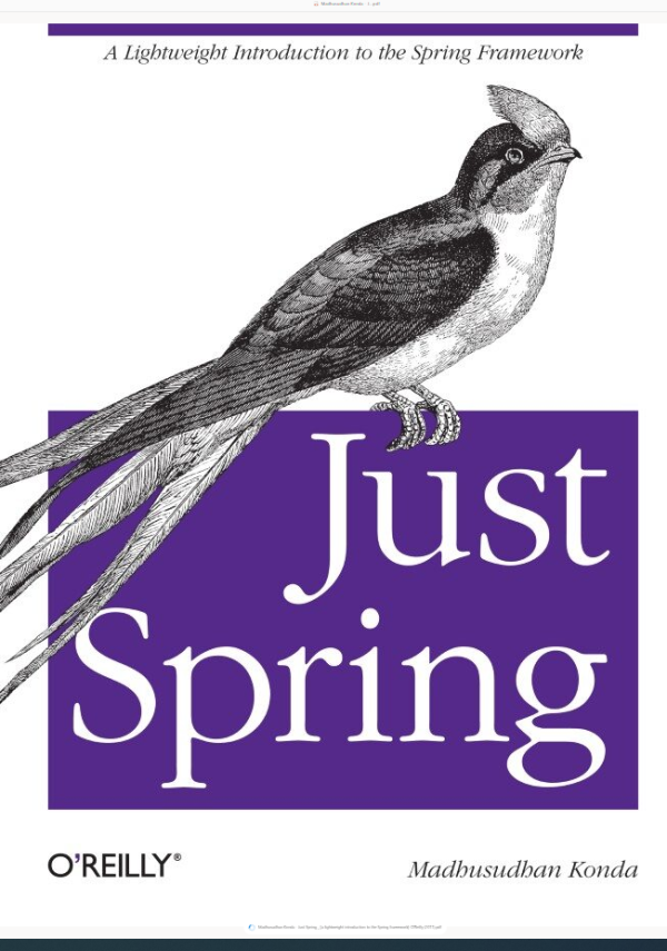 Just Spring   a lightweight introduction to the Spring framework O'Reilly  (2011)