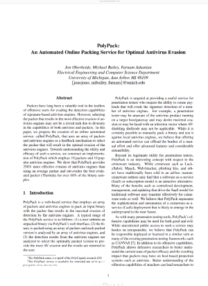 An Automated Online Packing Service for Optimal Antivirus Evasion