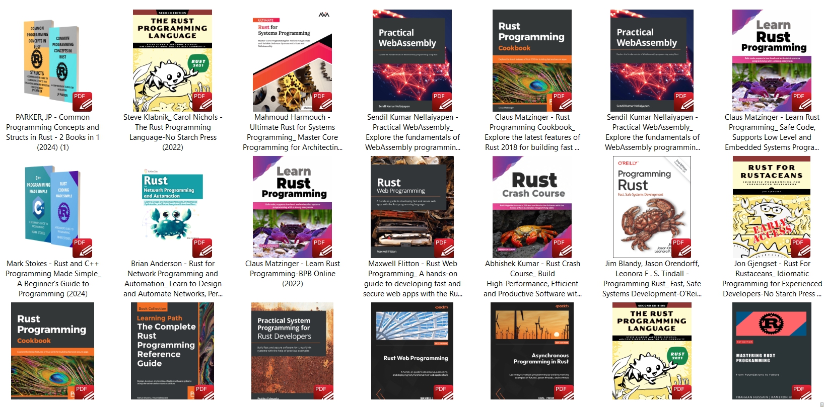 Rust Programming PDF Guides
