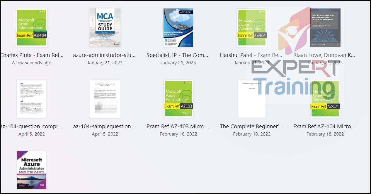 AZ-104 Microsoft Azure Administrator Books