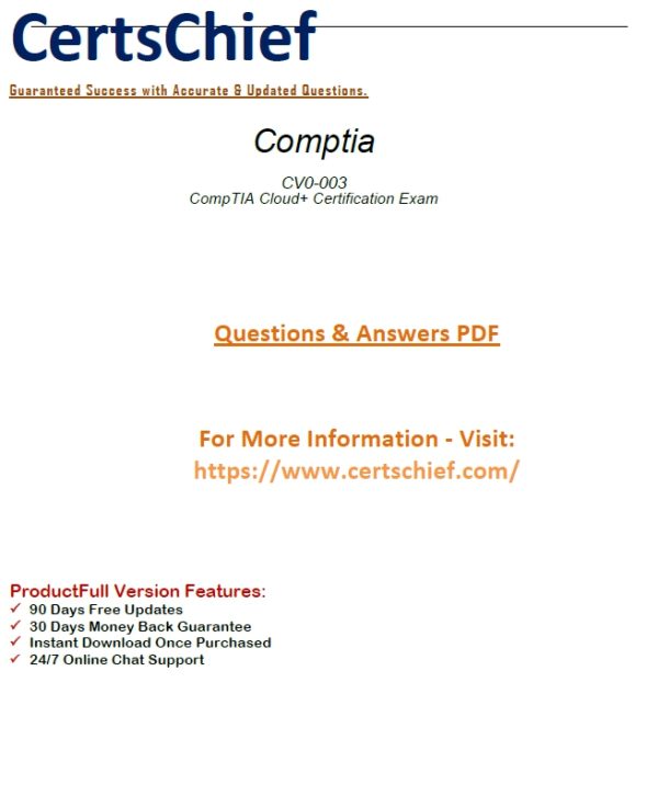 Earn CV0-003 CompTIA Cloud+ Certification: Boost Cloud Career
