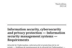 ISO IEC 27001 2022 Information security, cybersecurity and privacy protection