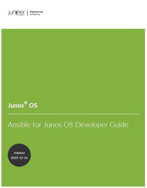 Junos® OS Ansible for Junos OS Developer Guide