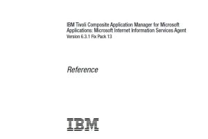 ITCAM for Microsoft Applications Internet Information Services agent Reference