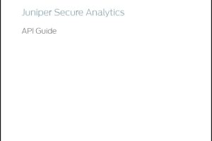 Juniper Secure Analytics API Guide