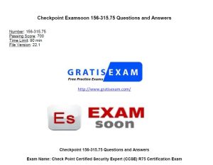 Checkpoint Certification Exam Prep 156-315.75