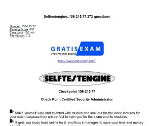 Checkpoint Selftestengine Exam 156-215.77 Guide