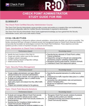 R80 System Administrator Study Guide: Master Check Point Administration