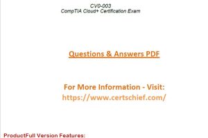 Stand out in the cloud computing industry with CV0-003 CompTIA Cloud+ certification