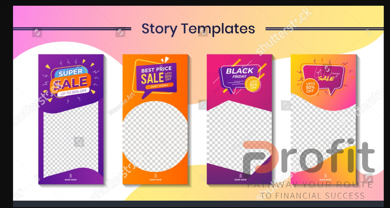 750 Instagram story templates for business - ShutterStock