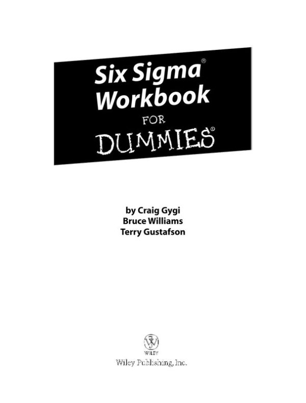 Six Sigma Workbook for Dummies: Practical Lean and Six Sigma Tools