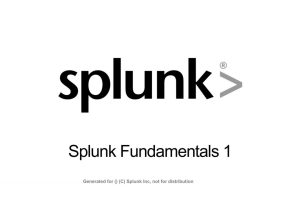 Splunk Fundamentals 1 eLearning: Mastering Data Analytics with Splunk