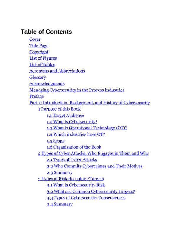 Managing Cybersecurity in the Process Industries: A Comprehensive Guide