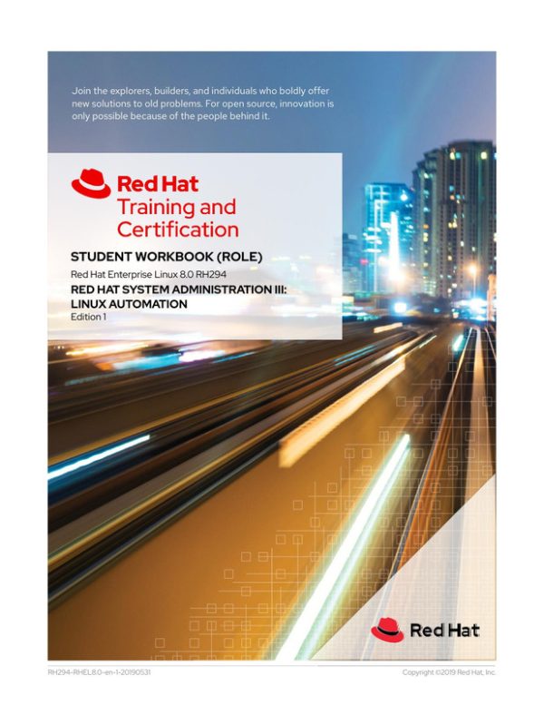 RH System Admin III: Linux Automation Student Workbook
