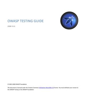 OWASP Testing Guide v3: Microsoft Word Edition