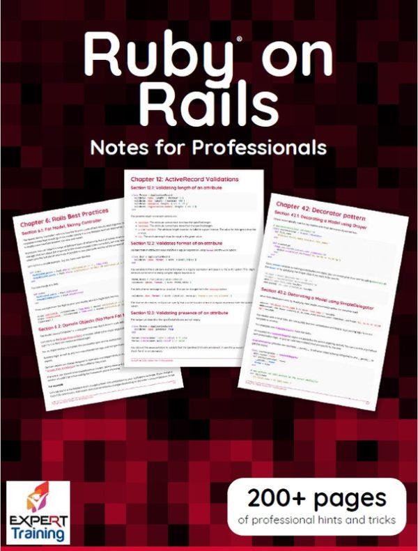 Ruby on Rails: Notes for Professionals & Web Developers