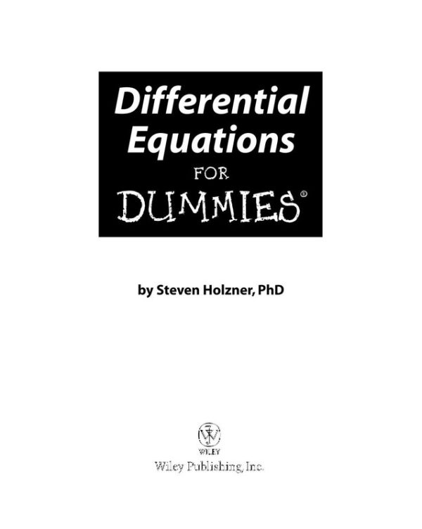 Differential Equations For Dummies: Math Solutions Simplified