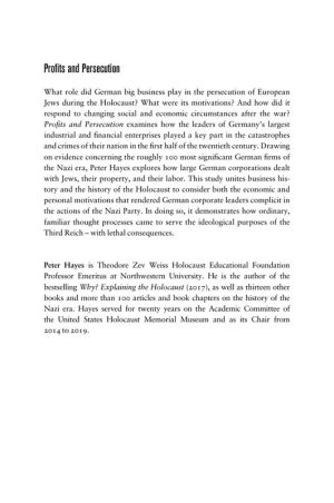 Profits & Persecution German Big Business in the Nazi Economy & the Holocaust-Cambridge University Press (2025)