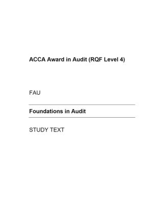 ACCA Foundations in Audit 2024 Guide Expert Training Mastery