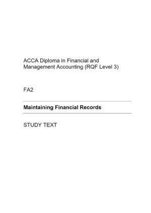 ACCA Foundations Maintaining Financial Records 2024 Guide Expert Training Mastery