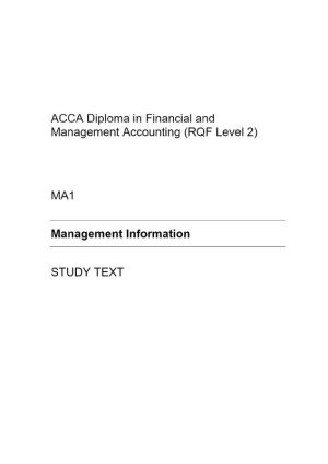 ACCA Diploma in Financial and Management Accounting RQF Level 2