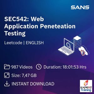 SEC542: Web Application Penetration Testing