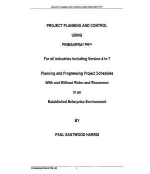 Primavera P6 Project Planning and Control Mastery Guide
