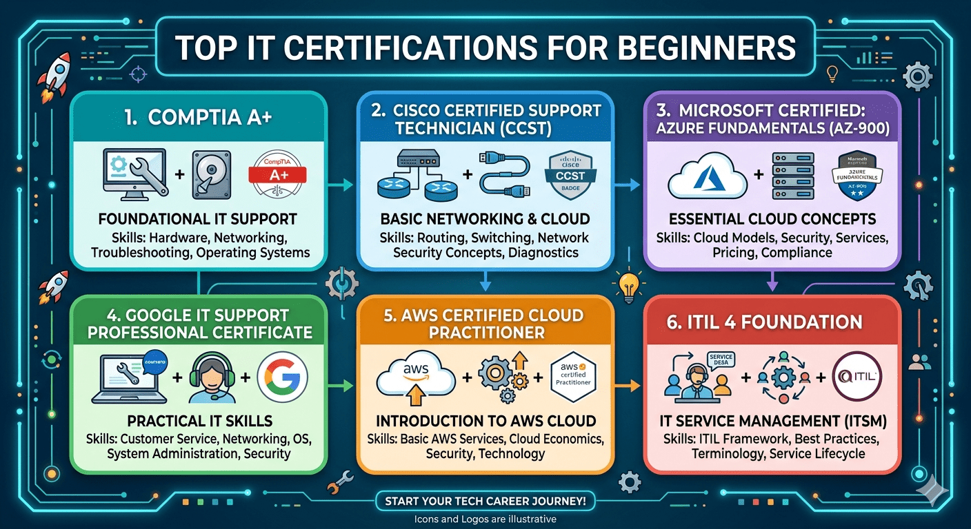 Top IT Certifications for Beginners